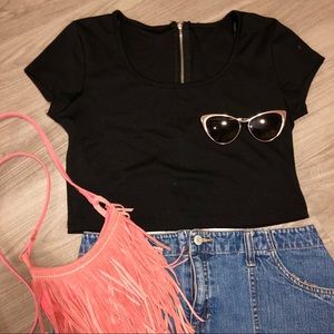 ZARA reverse crop top